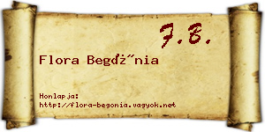 Flora Begónia névjegykártya