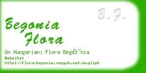 begonia flora business card